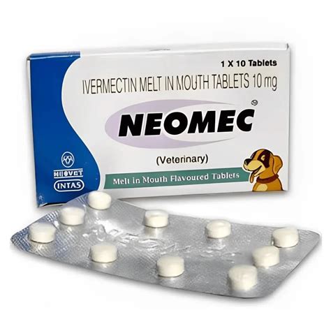 Intas Neomec (Ivermectin) 10mg Tablets for Dogs – dspetstore.com