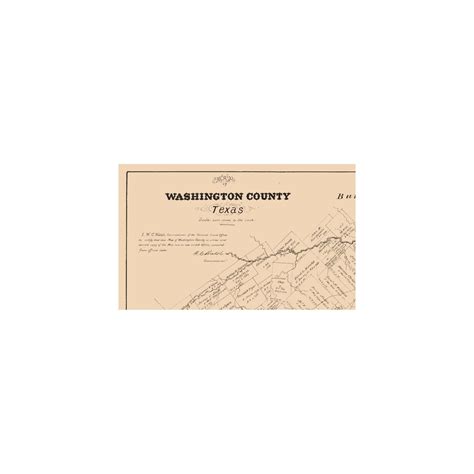 Historic County Map - Washington County Texas - Walsh 1879 - Vintage W - Maps of the Past