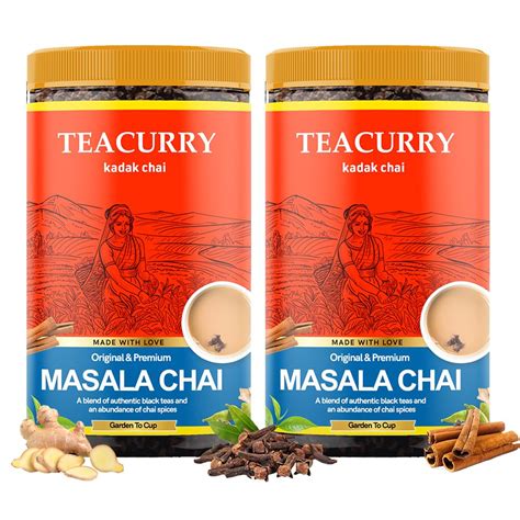 TEACURRY Masala Chai (200 Grams, 100 Cups) - Masala Assam Tea for ...