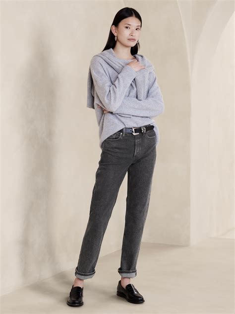High-Rise Straight Jean | Banana Republic