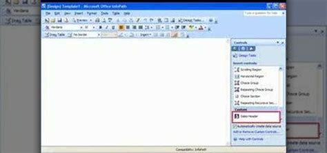 Image result for InfoPath Click Design a Form Template