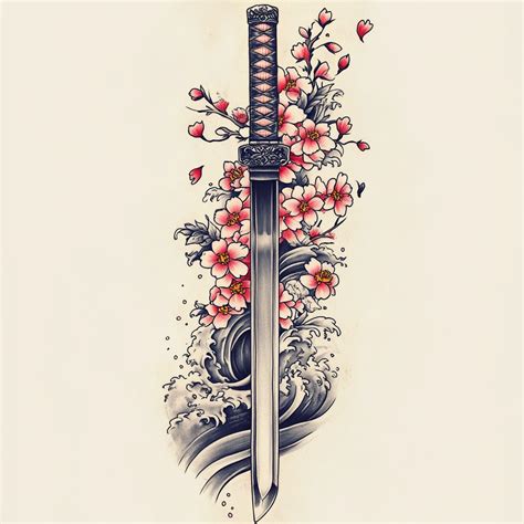 Traditional Sword Tattoo Chest