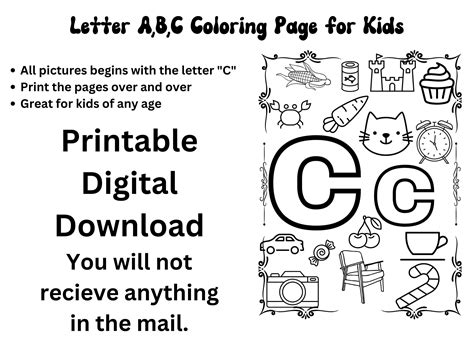 Alphabet C Coloring Pages