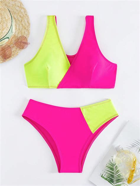 Women's Color Block Bikini Set | SHEIN USA