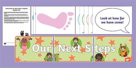 👉 EYFS Next Steps Footprint Display Pack (teacher made)