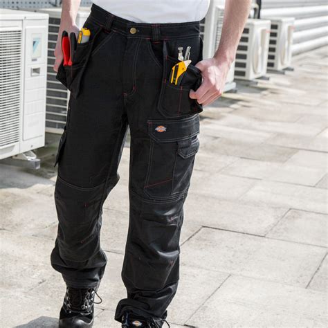 DICKIES WORKWEAR SUPER REDHAWK PRO WORK TROUSERS - BLACK - WD801 - 36 ...