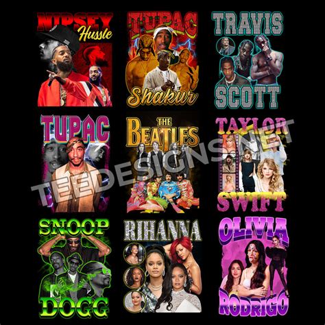 30 Rapper & Singer Designs PNG – Tee Designs