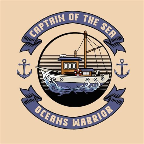 Vector illustration of ocean ship with vintage illustration available ...