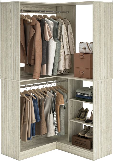 Amazon.com: Unikito 36 Inch Corner Closet System, Large Freestanding ...