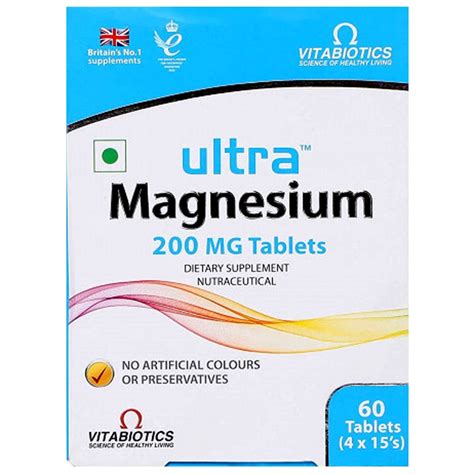 ULTRA MAGNESIUM 200MG TABLET 15'S Price, Uses, Side Effects ...