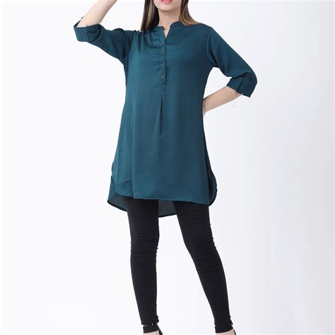Wrinkle Satin Longline Top – Raus Fashion