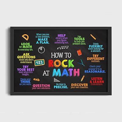Jinniee How to Rock at Math Poster Teacher Posters For India | Ubuy