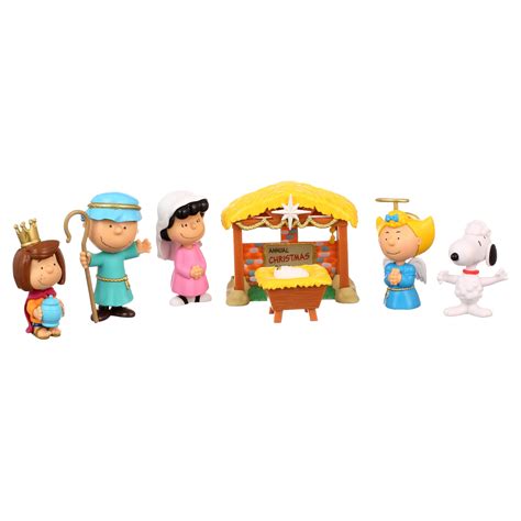 Peanuts Christmas Nativity Figure Set, 8" Size Figures, Multicolor ...