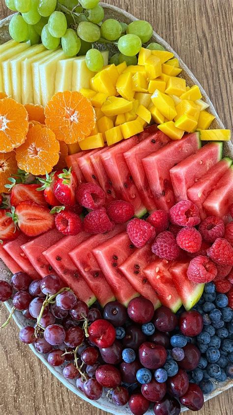 Rainbow Fruit Platter for Eid Table