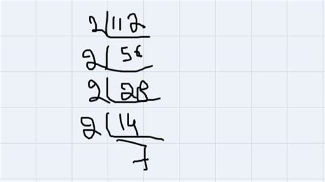 Find the prime factor by the repeated division method. 1- 112 - Brainly.in