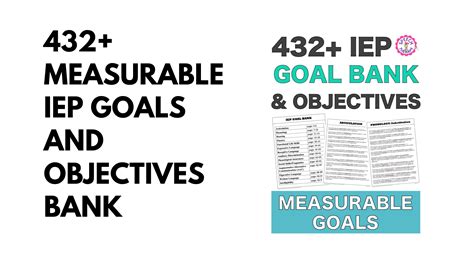 432+ Free Measurable IEP Goals and Objectives Bank - Speech Therapy Store