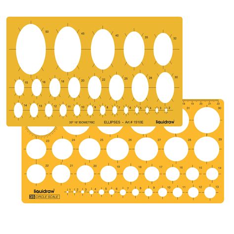Buy Liquidraw Circle Template Stencil Ellipse Oval Triangle Square ...