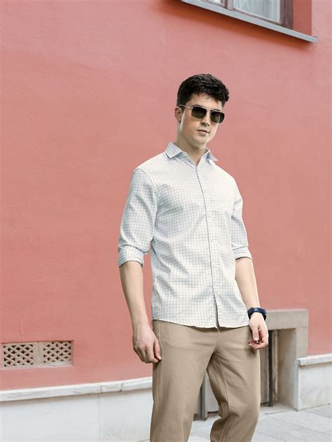 encore by INVICTUS Men Grid Tattersall Checked Casual Shirt - Price History