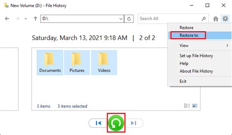 Restore Files Using File History 的图像结果
