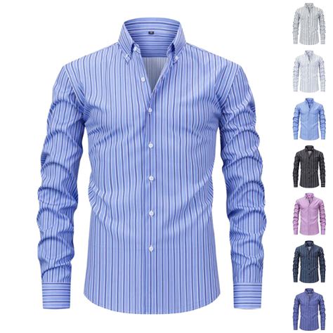 Axiiglly Mens Dress Shirts formal Business Casual Shirt Button Down ...