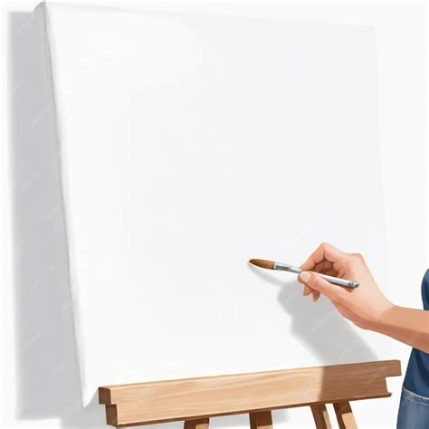 Artist applying gesso to a canvas detailed vector set | Premium AI ...