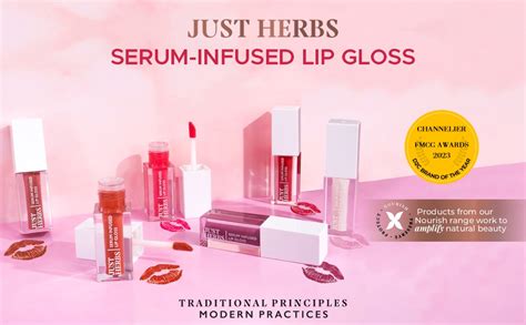 Just Herbs Serum Infused Lip Gloss for Women, Lighweight Non-Sticky ...