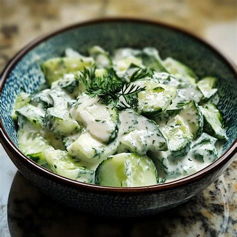 Sour Cream Cucumber Salad Recipe - Love And Nibbles