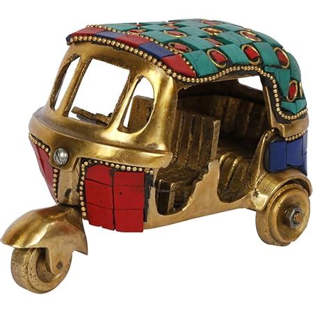 Buy Artvarko Brass Auto Rickshaw Indian Handicraft Collectible Statue ...