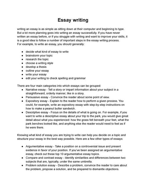 How to write an essay - Essay writing writing an essay is as simple as ...