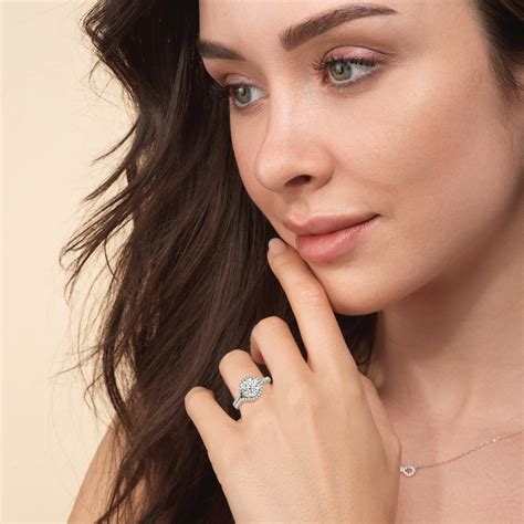 Ascending Wrap-Around Hidden Halo Engagement Ring – WithClarity India