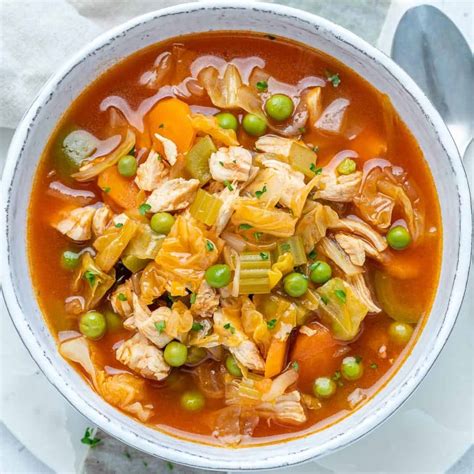 Healthy Chicken Cabbage Soup Recipe | Healthy Fitness Meals