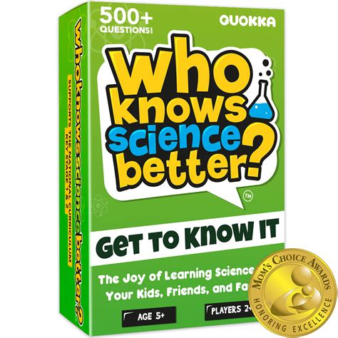 Quokka Who Knows Better Science Family Card Trivia Game Fun ...