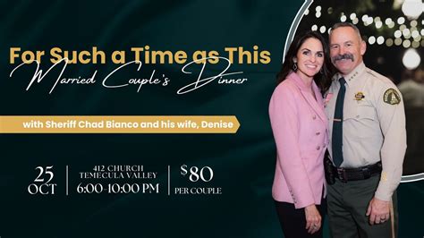 Married Couples Dinner with the Biancos, 27919 Jefferson Ave., Temecula ...