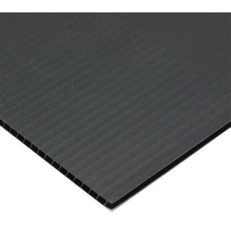 Crownhill Corrugated Plastic Sheets, 40 x 68", Black, 4mm thick G-3338 ...