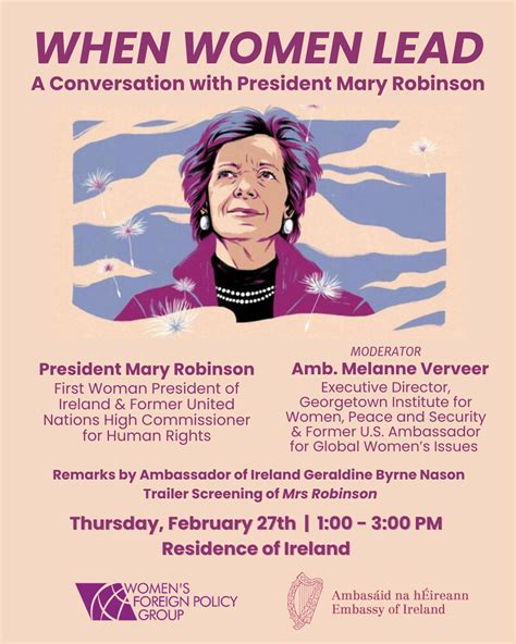 When Women Lead: A Conversation with President Mary Robinson
