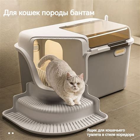 Лоток для кошек большой закрытый / Туалет для кошек,Уберите коридор,с ...