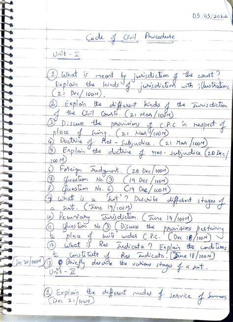 CPC Questions - notes - O5/03/ de Gil Pro teduse Unit whati ieant6 ...