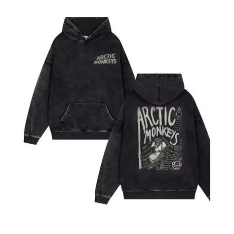 Retro Rock Arctic Monkeys Tour Music Album Vintage Washed Hoodies Men ...