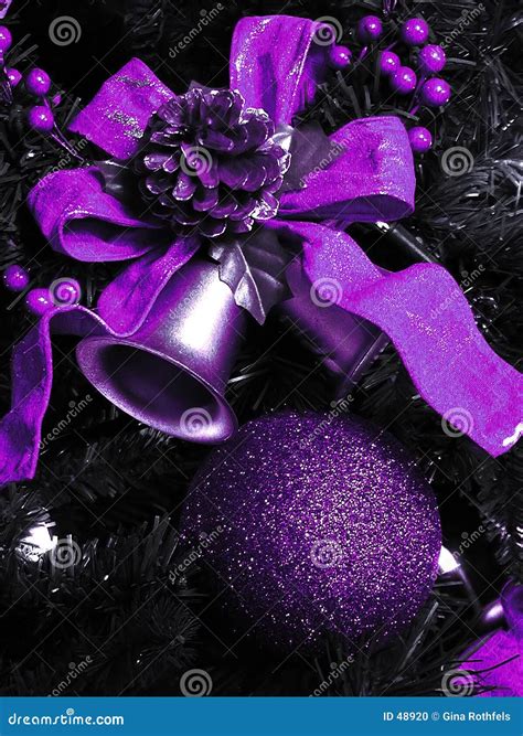 Purple Christmas Decorations Stock Photo - Image: 48920