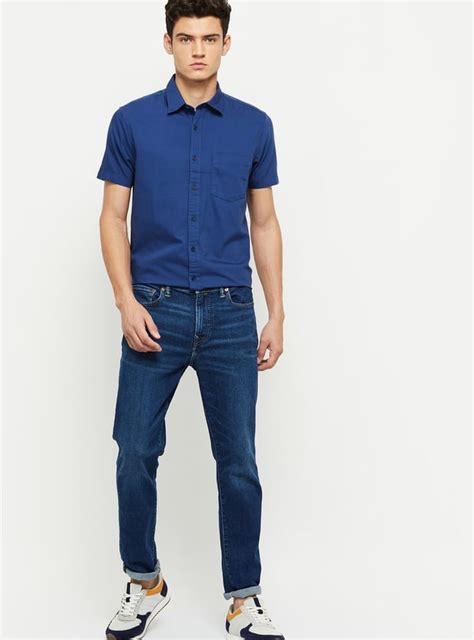 Buy Men Solid Half Sleeves Slim Fit Casual Shirt Online at just Rs. 899 ...