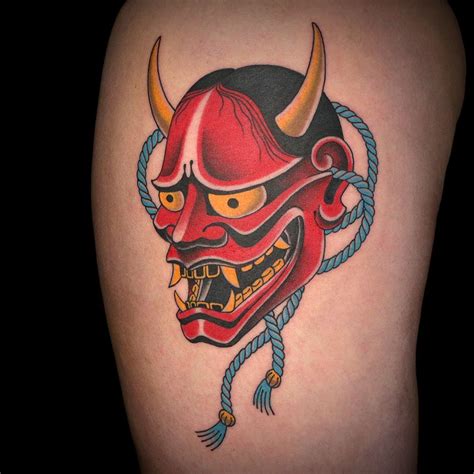 Oni Demon Mask Tattoo