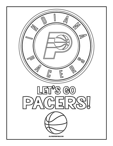 Indiana Pacers Logo Coloring Page – Free Printable