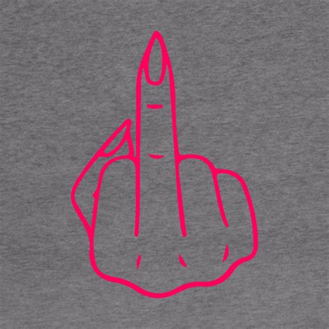 Woman middle finger with long nails - Middle Finger - Hoodie | TeePublic DE