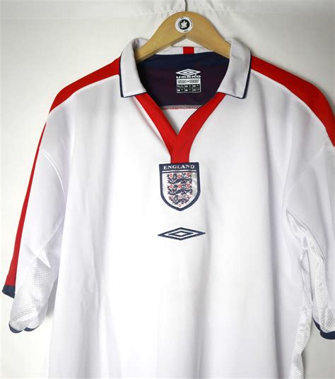 Umbro Home England Original Collared Vapa Tech Football/soccer Jersey ...