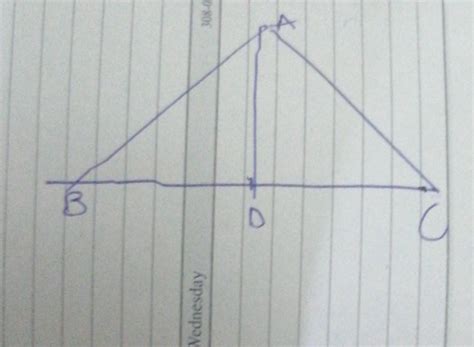in triangle ABC, D is the midpoint of the side BC, then show that area ...