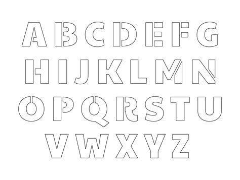 Large Letter Stencils