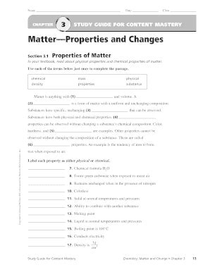 Fillable Online In your textbook, read about physical properties and ...