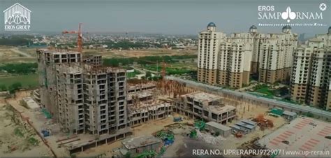 Actual Construction Status-Eros Sampoornam Society flats Noida EXT.