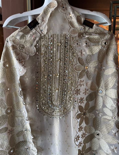 Self weaved pure shimmer tissue shirt – Aisha Creations