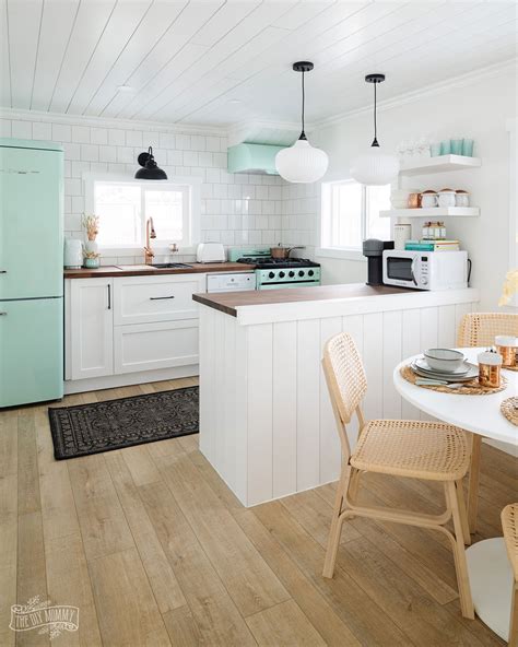 Cherry Hardwood Flooring White Cabinets